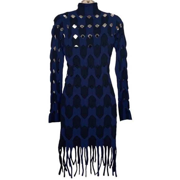 Dion Lee | NWT Two Tone Cable Mini Dress in Black & Navy Size S/M - Picture 7 of 9